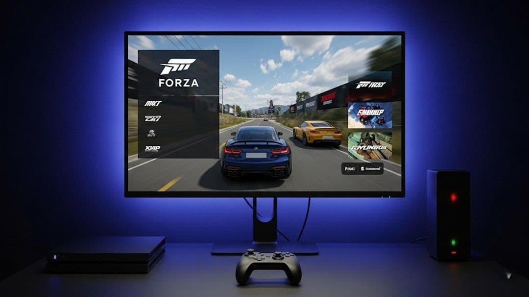 PC with a controller setup. 
